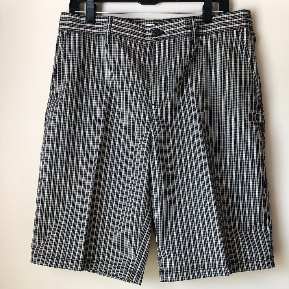 ADIDAS PLAID ACTIVE WEAR SHORTS
